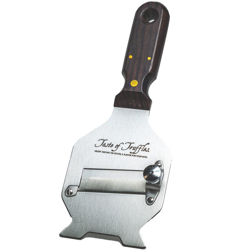 TASTE OF TRUFFLES Professional Truffle Shaver Slicer Cutter in Stainless Steel  Rosewood Adjustable  Mandoline Slicer  Made in Italy 