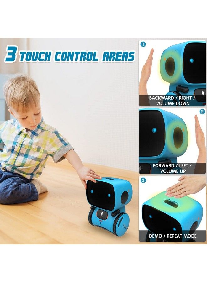 GILOBABY Kids Robot Toy: Interactive Smart Talking Companion With Voice Control Touch Sensor Singing Dancing & Recording For Ages 3+ (Blue) - Image 4