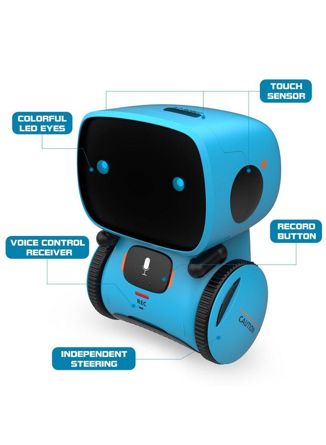 GILOBABY Kids Robot Toy: Interactive Smart Talking Companion With Voice Control Touch Sensor Singing Dancing & Recording For Ages 3+ (Blue) - Image 3