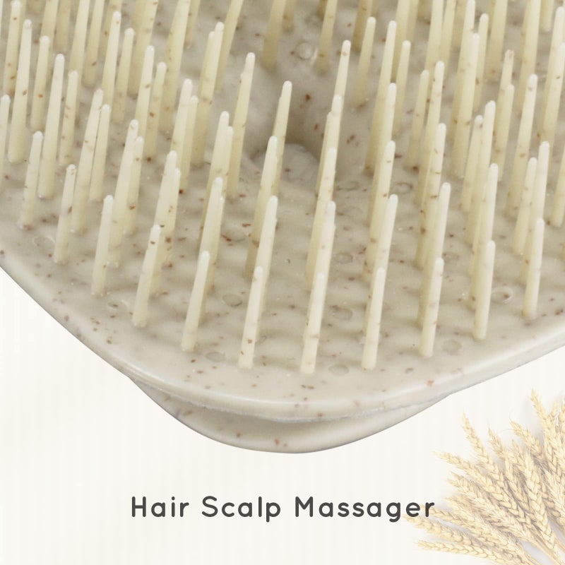 ecoed Scalp Massager Shampoo Brush,Scalp Scrubber for Dandruff Removal, Scalp Care Hair Brush Wet & Dry detangler for Men and Women. (Grey, 1pc- Soft for Short & Medium Hair) - Image 5