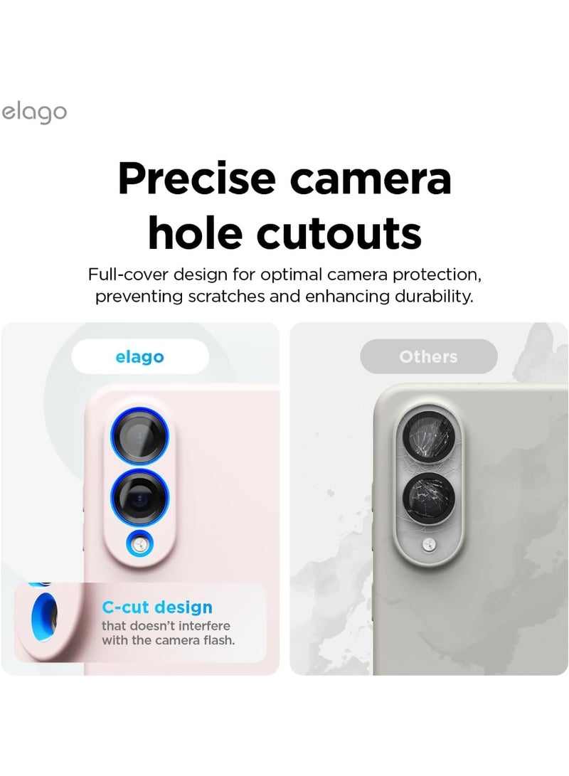 Elago Magnetic Liquid Silicone for Samsung Galaxy S25 EDGE Case Cover Compatible with MagSafe Shockproof - Lovely Pink - Image 4