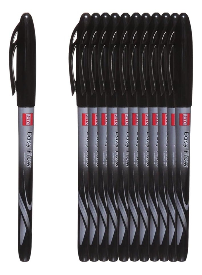 Roto Easy Flow Ballpoint Pen 1.0 mm, Set of 12 - Black - Image 1