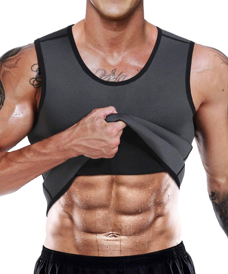 NonEcho Men Neoprene Waist Trainer Sauna Vest Gym Hot Sweat Tank Top Workout Shirt Shapewear Body Shaper No Zipper - Image 1