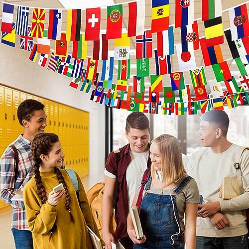 Consummate 224 Countries International World String Flags Banner Set Small Mini National Bunting Flags,All Countries Flags for Olympic,Bar,Sports Clubs,School Festivals Decorations,235 Feet - Image 5