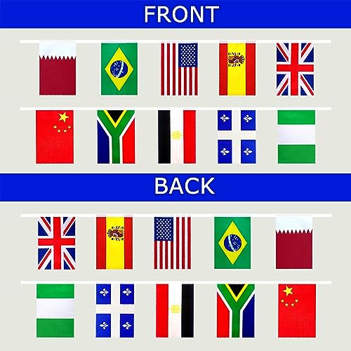 Consummate 224 Countries International World String Flags Banner Set Small Mini National Bunting Flags,All Countries Flags for Olympic,Bar,Sports Clubs,School Festivals Decorations,235 Feet - Image 4