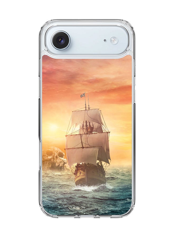 Stylizedd Classic Clear MagSafe Case for iPhone 17 Air , Hybrid Soft Case Flexible Edges Anti Drop TPU PC Gel Thin Transparent Cover [ Designed for iPhone 17 Air ] - Skull Island