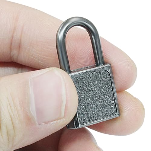 Litoexpe 10 Pcs Mini Cute Diary Padlock Tiny Small Luggage Locks with Keys, Small Metal Padlock Solid Luggage for Jewelry Boxes Decor (Black) - Image 4