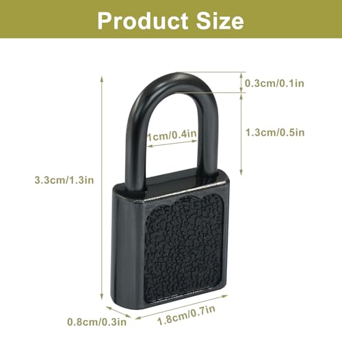 Litoexpe 10 Pcs Mini Cute Diary Padlock Tiny Small Luggage Locks with Keys, Small Metal Padlock Solid Luggage for Jewelry Boxes Decor (Black) - Image 2