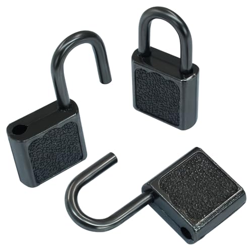 Litoexpe 10 Pcs Mini Cute Diary Padlock Tiny Small Luggage Locks with Keys, Small Metal Padlock Solid Luggage for Jewelry Boxes Decor (Black) - Image 5