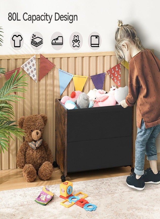 FOUCSSOMEI Toy Box, Toy Storage Organizer, Toy Box for Boys Girls, Kids Toy Storage Chest, Patented Design - Image 3