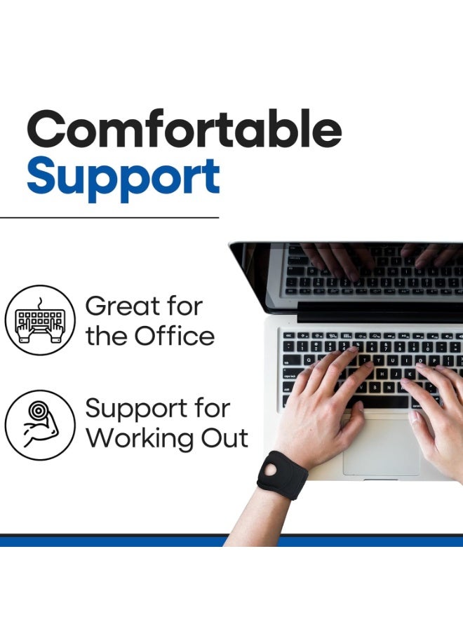 دعامة معصم ضاغطة لتمزقات TFCC وتخفيف آلام متلازمة النفق الرسغي والتهاب الأوتار وفتحة مبطنة لدعم المعصم الزندي للتمرين، لفائف معصم للرجال والنساء تناسب كلا المعصمين - Image 3