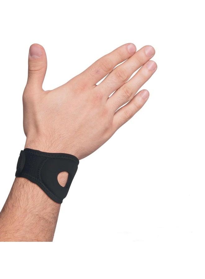 دعامة معصم ضاغطة لتمزقات TFCC وتخفيف آلام متلازمة النفق الرسغي والتهاب الأوتار وفتحة مبطنة لدعم المعصم الزندي للتمرين، لفائف معصم للرجال والنساء تناسب كلا المعصمين - Image 1