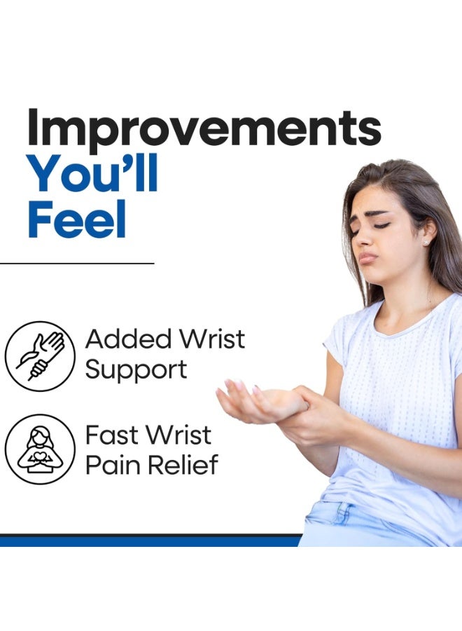 دعامة معصم ضاغطة لتمزقات TFCC وتخفيف آلام متلازمة النفق الرسغي والتهاب الأوتار وفتحة مبطنة لدعم المعصم الزندي للتمرين، لفائف معصم للرجال والنساء تناسب كلا المعصمين - Image 4