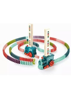 Cordova Domino Train Kids Automatic electric Dominoes Train Toys With Sound and Light Electric Domino Building Train Car Toys Creative Gifts  - Image 1