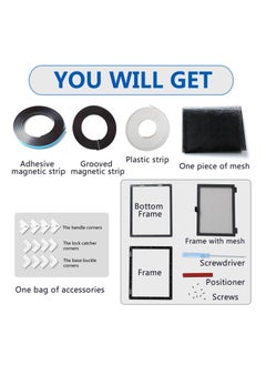 Excefore DIY Adjustable Magnetic Fly Screen Window, 75 X 150cm Small Magnetic Window Screen, Ultra Seal Shuts Automatically Mosquito Insects Magnetic Fly Screen, Without Drilling Easy to Install, Grey  - Image 5