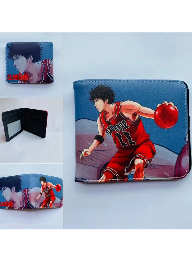 KUYING Slam Dunk, Student Card Bag, Leather Wallet 