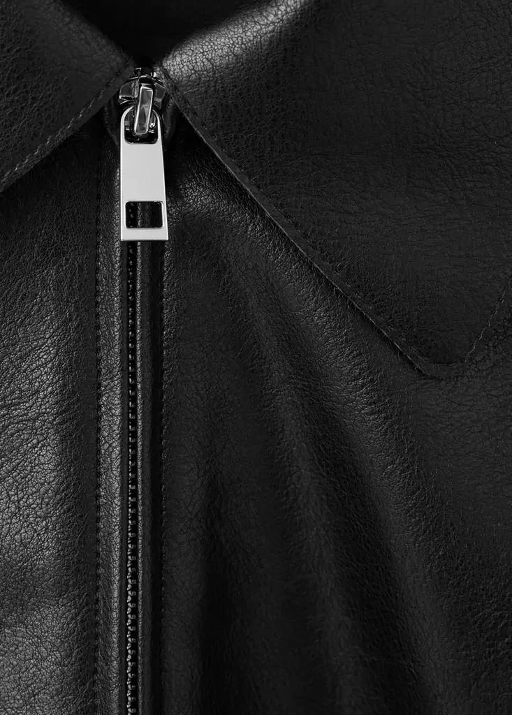 Mango  Faux Leather Zip-Up Jacket for Women | Best Price UAE