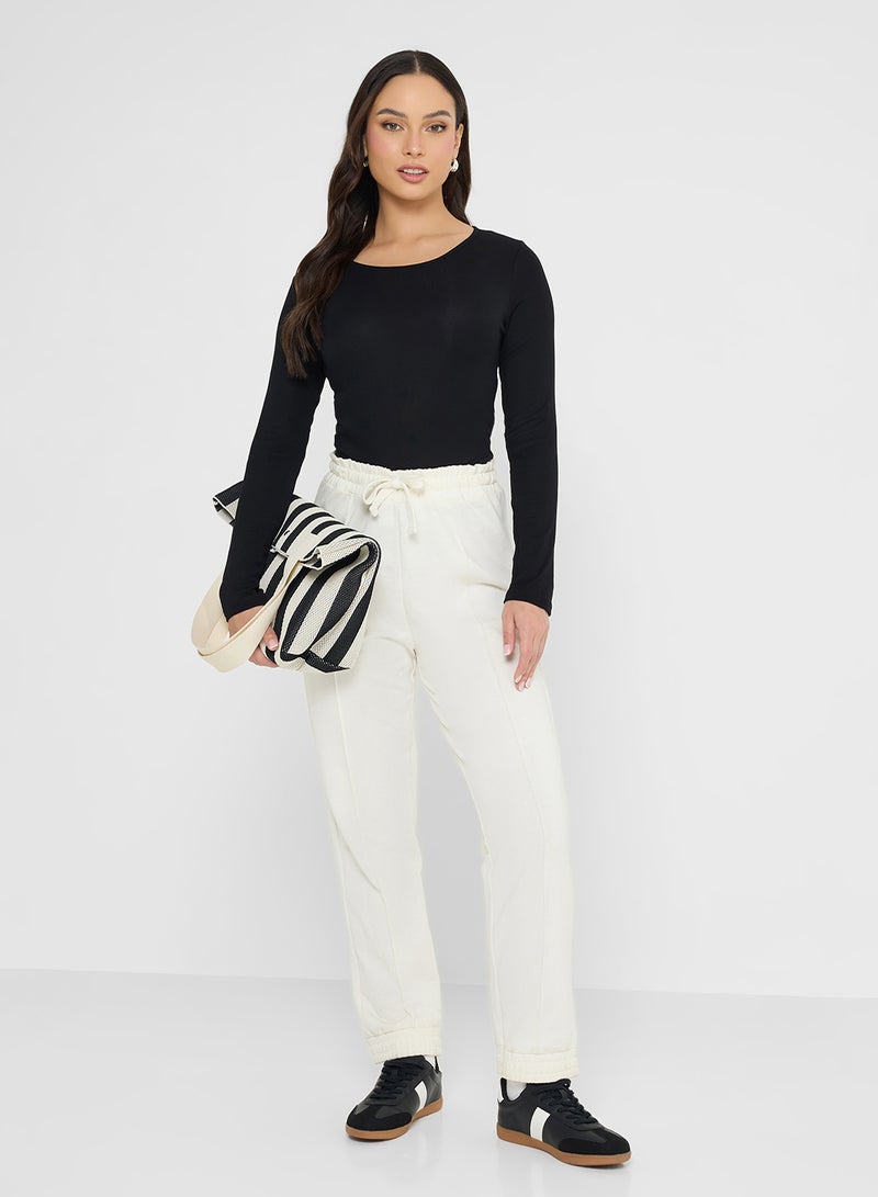 جينجر بيسيكس بلوزة بأكمام طويلة وياقة دائرية - Image 4