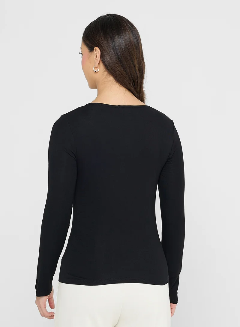 Ginger Basics Crew Neck Long Sleeves Top