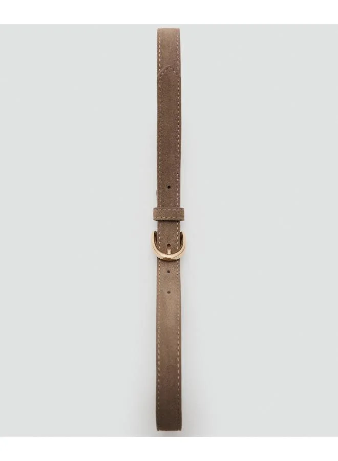 Mango Suede Leather Belt