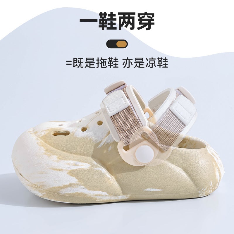 Children'S Croc Shoes For Boys And Girls, Medium And Large Children'S Summer Outerwear Non-Slip Thick-Soled Beach Shoes Baby Indoor Parent-Child Slippers - Image 2