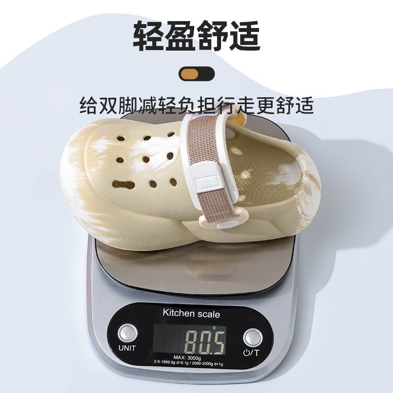 Children'S Croc Shoes For Boys And Girls, Medium And Large Children'S Summer Outerwear Non-Slip Thick-Soled Beach Shoes Baby Indoor Parent-Child Slippers - Image 5
