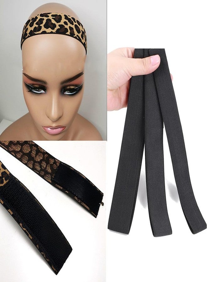 ArrErr 3 Pack Wig Elastic Bands Set with Hook and Loop Closure Elastic Edge Wrap Melting Lace Band Frontal Melt Adjustable Headbands Front Wig Grip Bands for Wigs Keeping in Place Ombre Blonde Wigs - Image 5