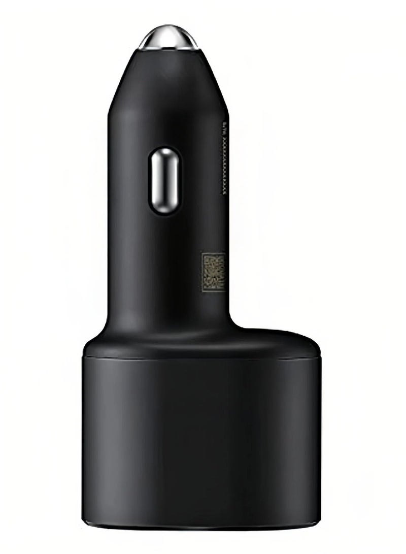 Car Charger Fast Charging 45W and 15W 2.0 Dual Port Car Charger with USB-C Cable 1m - Black - Image 4