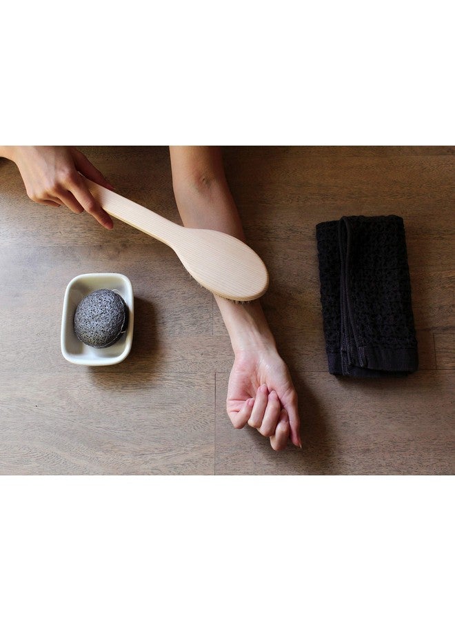IPPINKA Japanese Body Brush For Bath Or Dry Brushing Exfoliation Cellulite Treatment Short Handle Soft  - Image 5