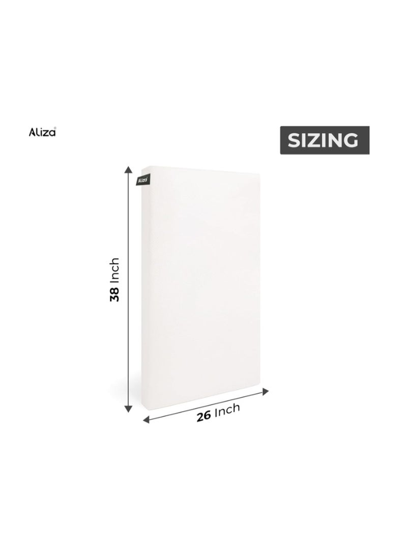 Aliza Cot Mattresses 120 x 60cm - Heavily layered Memory Foam & Water Resistant Baby Mattress with Easy to Clean Hypoallergenic White Cover - Aliza - Image 2