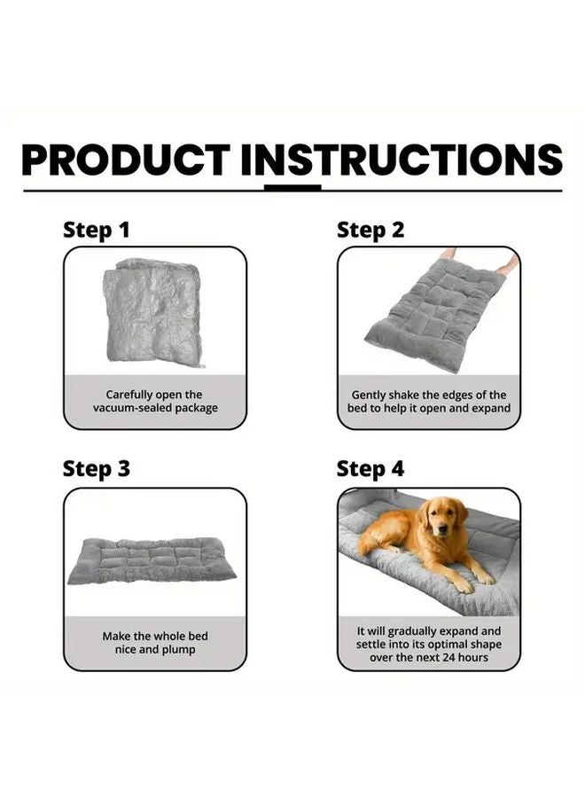 Oversized Plush Dog Bed Sofa Thick Durable Pet Mat Comfortable Mattress Model L 23 62x47 24inch - Image 4