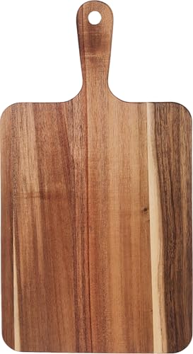 ZeQi Acacia Wood Cutting Board with Handle 13.7''X7'' / Charcuterie Board/Serving Board/Cheese, Bread, Vegetables & Fruits Serving Board (Rectangular) - Image 5