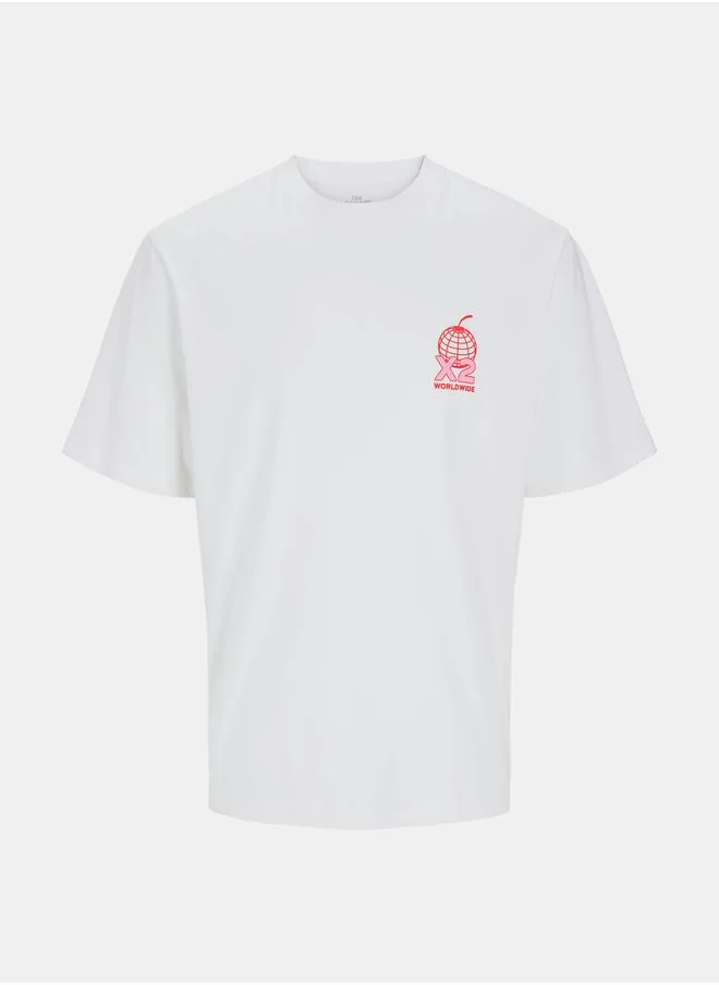 JACK & JONES Punch Graphic Crew Neck T-Shirt