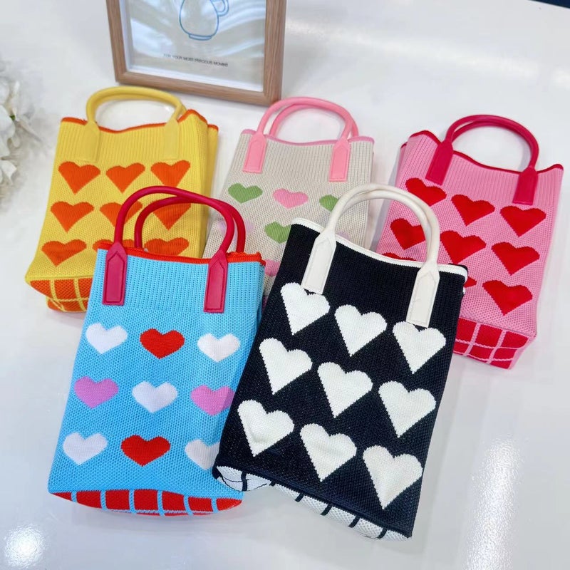 Factory Hand Bag On Behalf Of Ladies New Knitted Mobile Phone Bag Net Red Love Bag Messenger Bag Mini Bag - Image 5