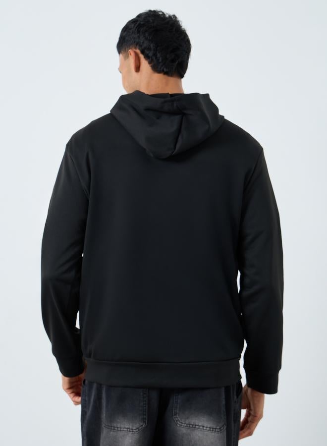 Take Two Men Black Zip Up Hooded Jacket - Image 5