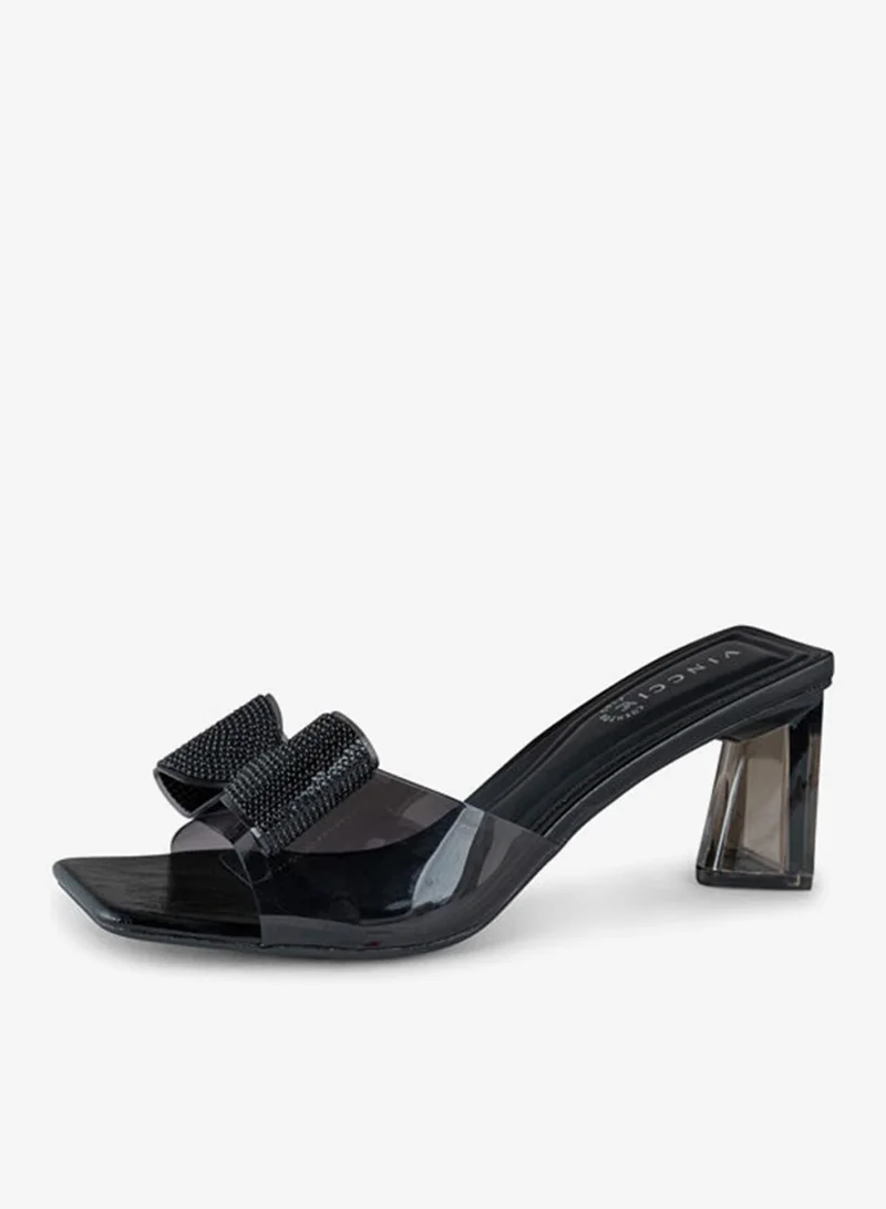 فينتشي صنادل نسائية بحزام واحد بكعب متوسط