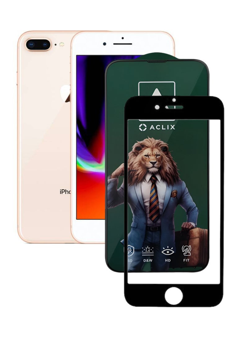 ACLIX Antistatic ESD Dustproof Premium Quality High Definition Anti-Spy Privacy Tempered Glass Screen Protector Designed For  iPhone 8 Plus - Image 1