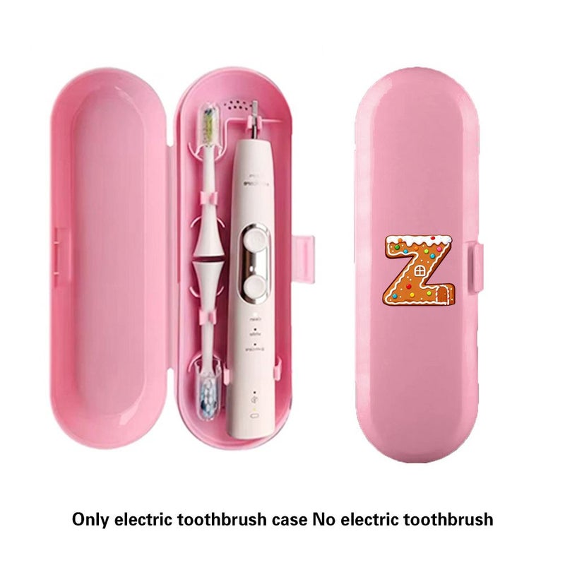 Color E Portable Travel Toothbrush Box Dustproof Case With Initial Letter Pattern Design - Image 5