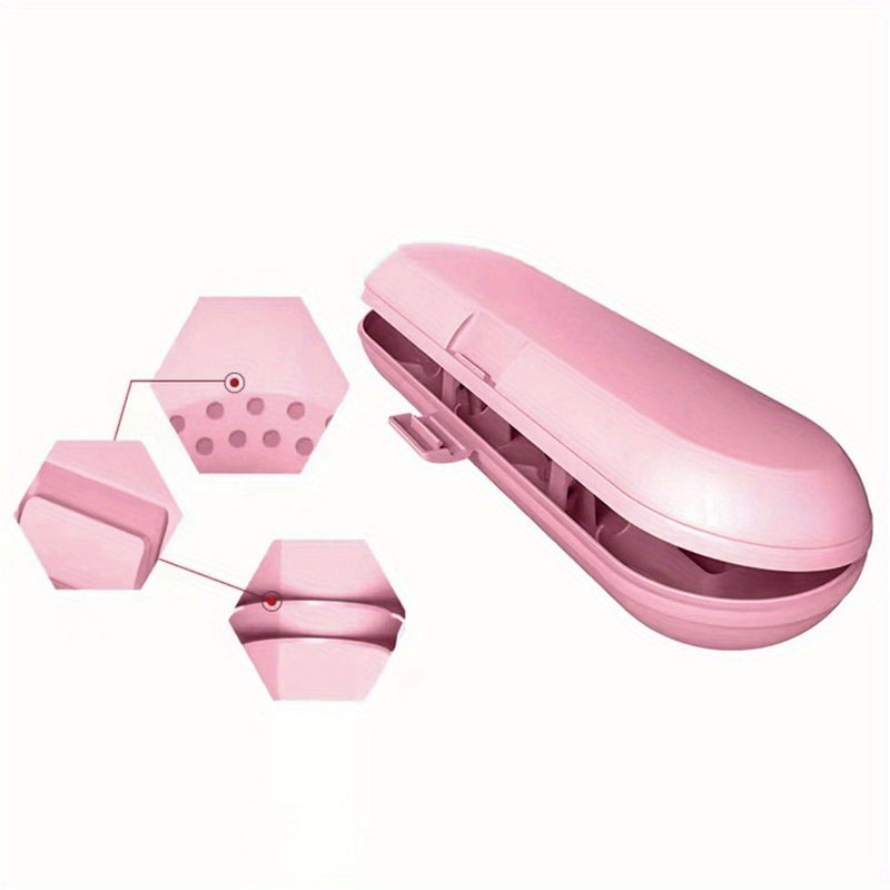 Color E Portable Travel Toothbrush Box Dustproof Case With Initial Letter Pattern Design - Image 4