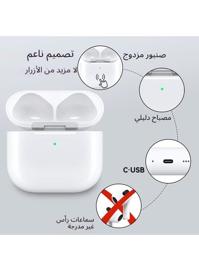 حافظة شحن لاسلكية لسماعات AirPods من الجيل الرابع، حافظة شاحن بديلة مع زر إقران بلوتوث، متوافقة مع سماعات AirPods، حافظة شاحن فقط، لا تتضمن سماعات أذن - Image 3