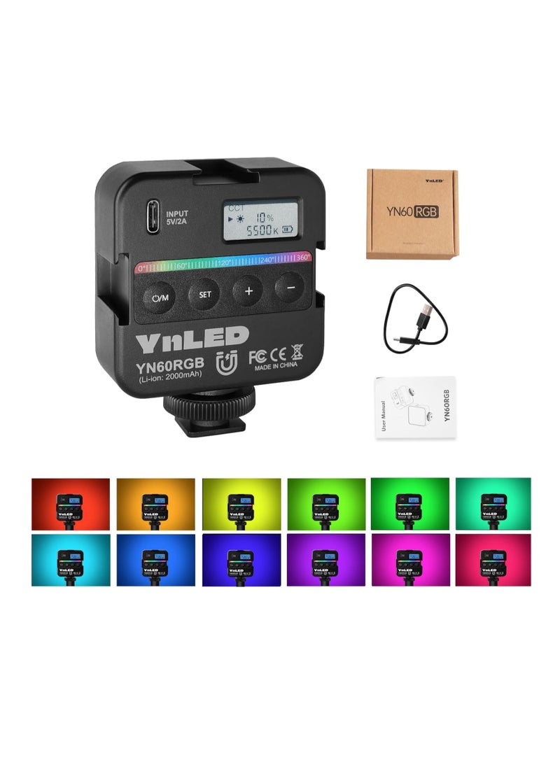 YONGNUO YONGNUO YN60 RGB LED Mini Lights, Camera Video Light 360 Full Color Portable Photography Lighting  - Image 3