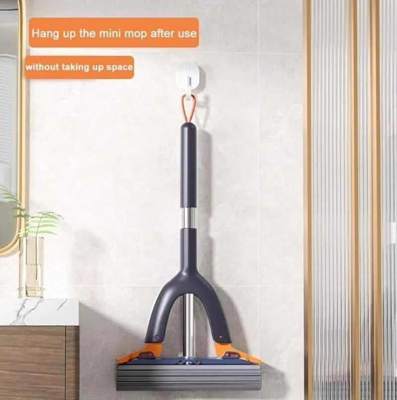 Stavae Sponge Mop, Roller Sponge Mop, Self Squeeze Sponge Mop, Stainless Steel Handle with PVA Absorbent Mop Head Refills, for Home Commercial Use Tile Floor Bathroom Garage Cleaning - Image 1