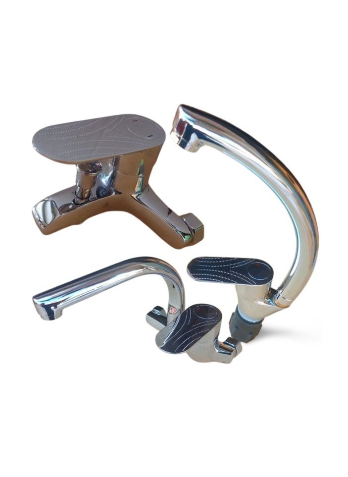 Generic Lgl Double Lever Sink Mixer (Silver)  - Image 1