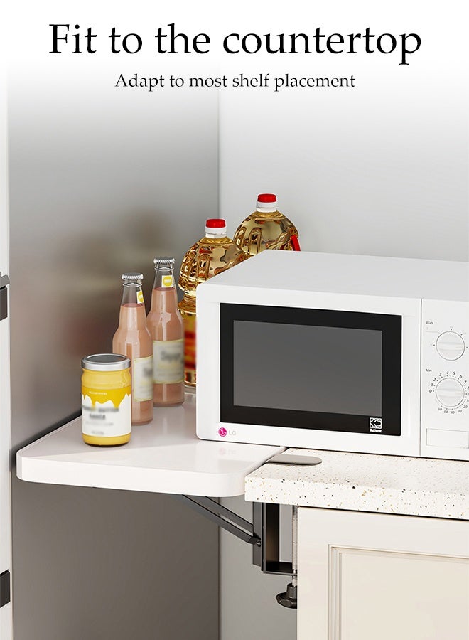 DUNISO Desk Extender Tray, Clamp-on Kitchen Table Extender Extension Baffle, Ergonomic Desk Extender, Computer Armrest Table Stand, Countertop Gap Rack Suitable for Home Office Desktop Extension ﻿ - Image 4