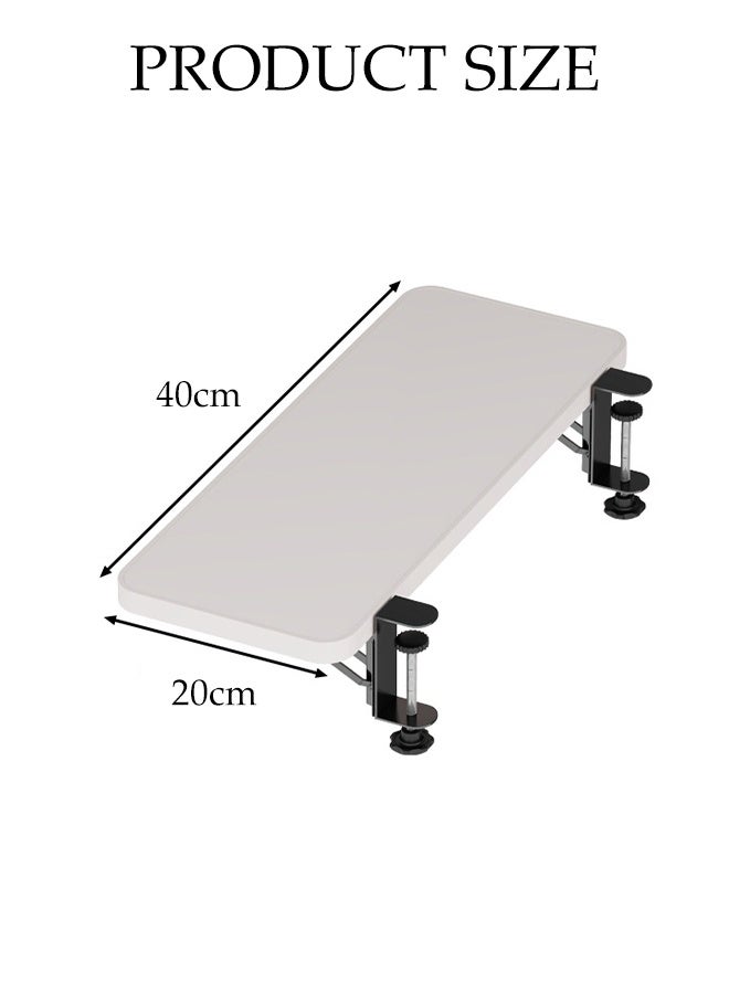 DUNISO Desk Extender Tray, Clamp-on Kitchen Table Extender Extension Baffle, Ergonomic Desk Extender, Computer Armrest Table Stand, Countertop Gap Rack Suitable for Home Office Desktop Extension ﻿ - Image 2