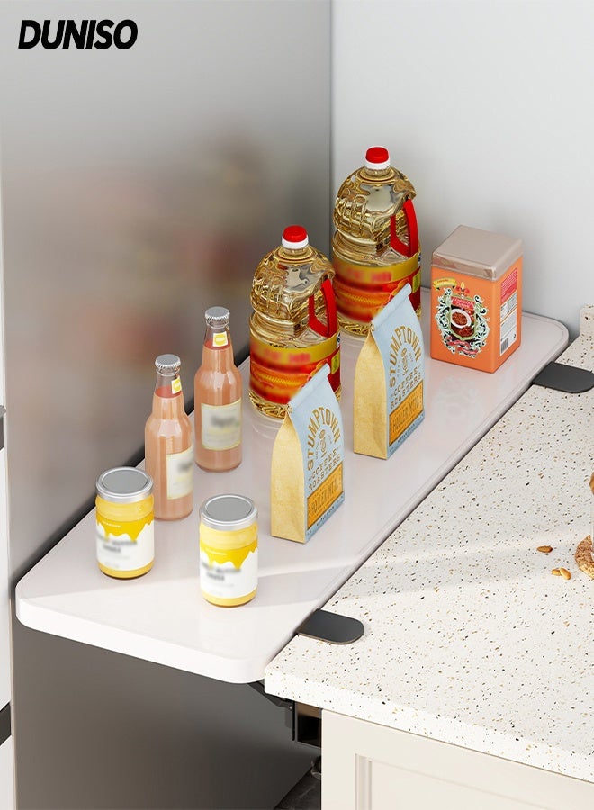 DUNISO Desk Extender Tray, Clamp-on Kitchen Table Extender Extension Baffle, Ergonomic Desk Extender, Computer Armrest Table Stand, Countertop Gap Rack Suitable for Home Office Desktop Extension ﻿ - Image 1