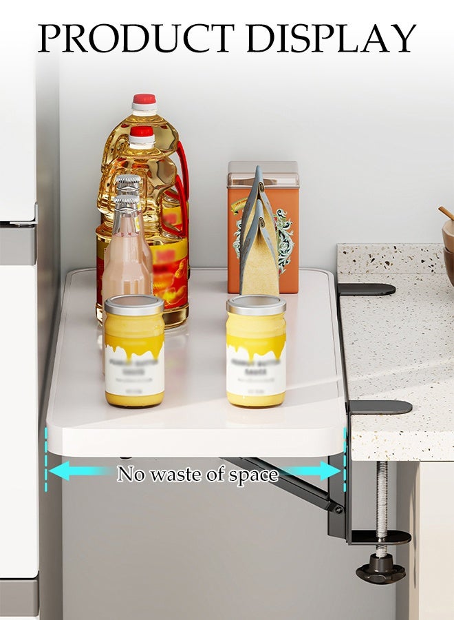 DUNISO Desk Extender Tray, Clamp-on Kitchen Table Extender Extension Baffle, Ergonomic Desk Extender, Computer Armrest Table Stand, Countertop Gap Rack Suitable for Home Office Desktop Extension ﻿ - Image 3