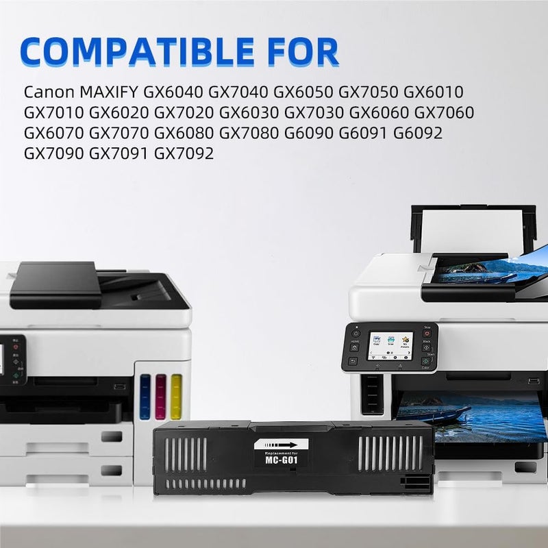 Aomya خرطوشة حبر نفايات MC-G01 متوافقة، صندوق صيانة MC G01 بديل لطابعات Canon MAXIFY GX6010 GX7010 GX6020 GX7020 GX6030 GX7030 GX6040 GX7040 GX6050 GX7050 GX6060 GX7060 GX6070 - Image 3