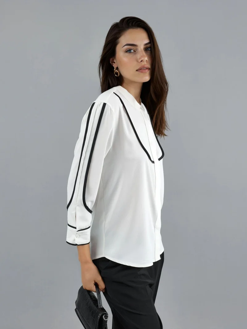 HICCUP Contrast Seam Detail Blouse