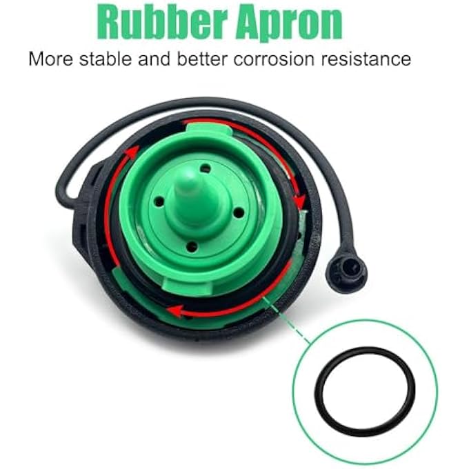 rayihni NALACAL Gas Cap Gas Cap Cover Car Accessories Fuel Cap Tightly Sealed Waterproof and Dustproof Inner Cover Fuel Filler Tank Cap Replacement Parts for 8K0201550N 3C0201550N 3C8201550E 5C0201550T - Image 4
